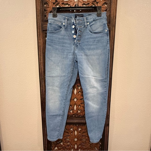 Lucky Brand Denim - Lucky Brand Light Blue High-Rise Crop Button-Fly Jeans